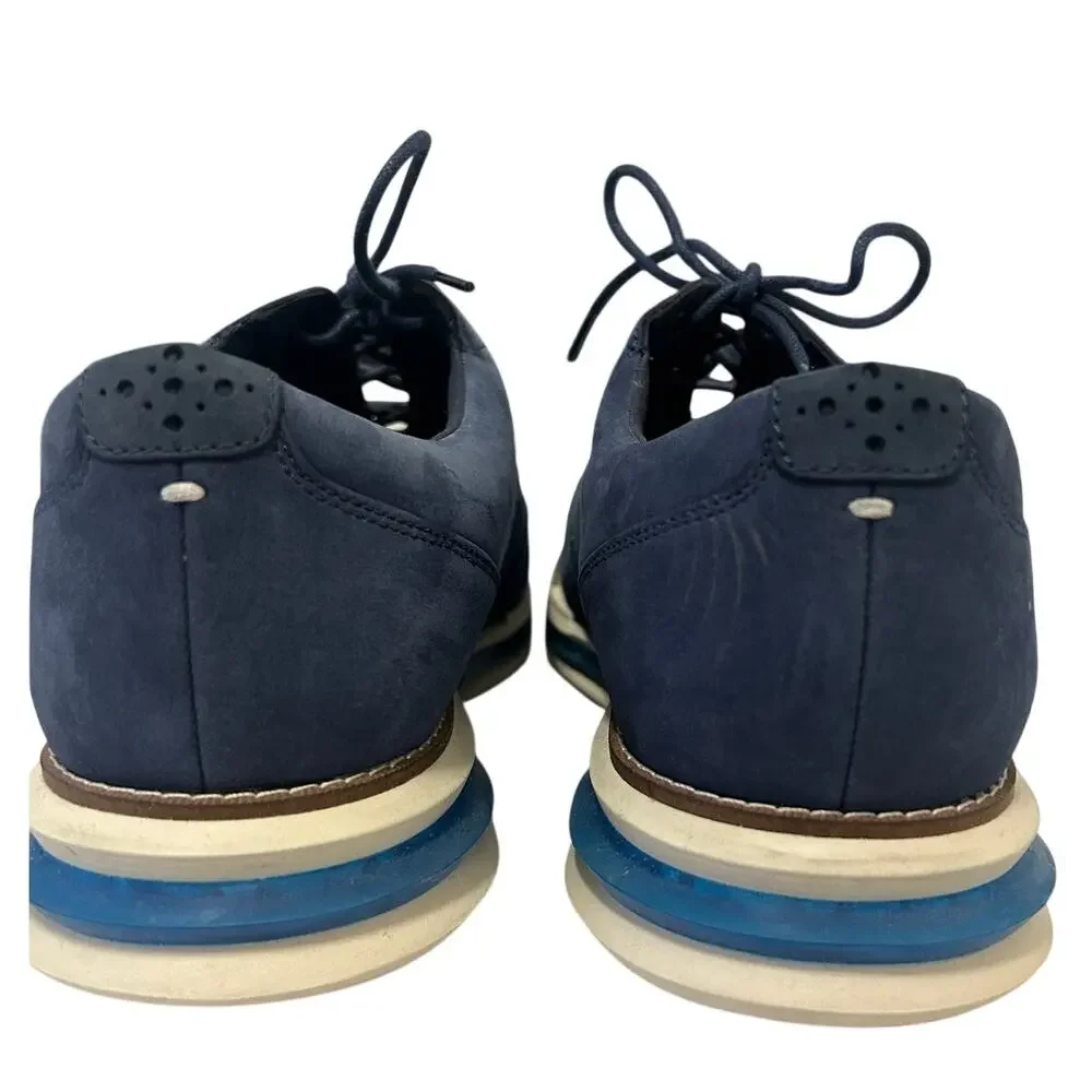 Cole Haan Original Grand Cloudfeel Energy Wingtip Oxfords Marine Blue and Ivory
